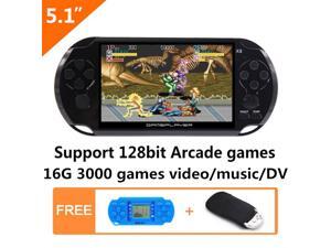 New 5.1 Inch double joystick 16GB handheld video game console Built-in 3000 games for arcade neogeo/cpsgba/gb/snes/nes/sega console for Kids educational Toy MP3 MP4 player New 5.1 Inch double joystick 16GB handheld video game console Built-in 3000 games for arcade neogeo/cpsgba/gb/snes/nes/sega console for Kids educational Toy MP3 MP4 player