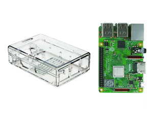 Raspberry Pi 3 B+ (2018) Essentials Kit - Includes Raspberry Pi 3 B+ & Clear Case w/Internal Camera Mount Raspberry Pi 3 B+ (2018) Essentials Kit - Includes Raspberry Pi 3 B+ & Clear Case w/Internal Camera Mount