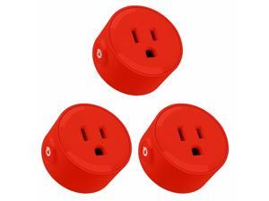 LITEdge Smart Plug, Works with Amazon Alexa, Wi-Fi Accessible Power Outlet, No Hub Needed, Control with App on Phone, Single Socket, More Cool Red Finish, Pack of 3 LITEdge Smart Plug, Works with Amazon Alexa, Wi-Fi Accessible Power Outlet, No Hub Needed, Control with App on Phone, Single Socket, More Cool Red Finish, Pack of 3