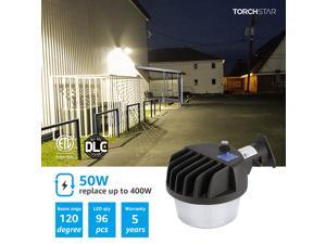 TORCHSTAR Dusk-to-dawn LED Outdoor Barn Light (Photocell Included), 50W (400W Eqv.), 6000 lm Ultra-bright Area Light, 3000K Warm White, DLC & ETL-listed Yard Floodlight, 5-Year Warranty TORCHSTAR Dusk-to-dawn LED Outdoor Barn Light (Photocell Included), 50W (400W Eqv.), 6000 lm Ultra-bright Area Light, 3000K Warm White, DLC & ETL-listed Yard Floodlight, 5-Year Warranty