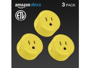 LITEdge Smart Plug, Works with Amazon Alexa, Wi-Fi Accessible Power Outlet, No Hub Needed, Control with App on Phone, Single Socket, More Cool Yellow Finish, Pack of 3 LITEdge Smart Plug, Works with Amazon Alexa, Wi-Fi Accessible Power Outlet, No Hub Needed, Control with App on Phone, Single Socket, More Cool Yellow Finish, Pack of 3