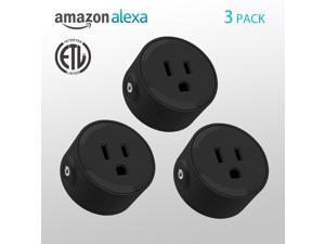 LITEdge Smart Plug, Works with Amazon Alexa, Wi-Fi Accessible Power Outlet, No Hub Needed, Control with App on Phone, Single Socket, More Cool Black Finish, Pack of 3 LITEdge Smart Plug, Works with Amazon Alexa, Wi-Fi Accessible Power Outlet, No Hub Needed, Control with App on Phone, Single Socket, More Cool Black Finish, Pack of 3