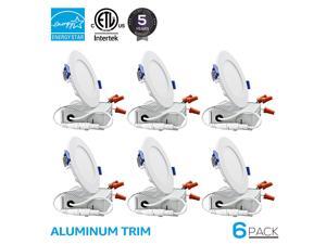 10W 4" Ultra-thin Recessed Ceiling Light with Junction Box, Dimmable Can-Killer Airtight Downlight, 650lm 80W Equivalent ETL-listed and Energy Star Certified, 4000K Cool White, Pack of 6 10W 4" Ultra-thin Recessed Ceiling Light with Junction Box, Dimmable Can-Killer Airtight Downlight, 650lm 80W Equivalent ETL-listed and Energy Star Certified, 4000K Cool White, Pack of 6