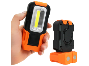 Portable LED Work Light, Multi-use COB Flashlight, Magnetic Base & Hanging Hook, Battery-operated 5000K Daylight, 200 Lumens, 120° Beam Angle Flood Light, for Car Repairing, Blackout and Emergency Portable LED Work Light, Multi-use COB Flashlight, Magnetic Base & Hanging Hook, Battery-operated 5000K Daylight, 200 Lumens, 120° Beam Angle Flood Light, for Car Repairing, Blackout and Emergency
