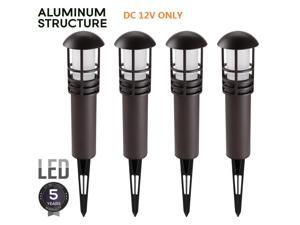 LEONLITE 4 Pack 3W LED Landscape Light, DC 12V ONLY, Waterproof, Aluminum Housing with Ground Stake, Outdoor Pathway Garden Yard Patio Lamp, 3000K LEONLITE 4 Pack 3W LED Landscape Light, DC 12V ONLY, Waterproof, Aluminum Housing with Ground Stake, Outdoor Pathway Garden Yard Patio Lamp, 3000K