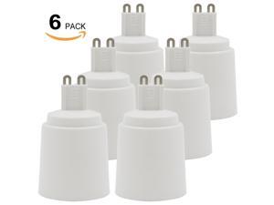 6 PACK G9 to E26/E27 Adapter, G9 Plug-in Base to E26/27 Edition Screw Base Socket Converter, Fits Halogen/LED/CFL Light Bulbs, Heat-resistant, Hazard-Free, Over Burning Protection 6 PACK G9 to E26/E27 Adapter, G9 Plug-in Base to E26/27 Edition Screw Base Socket Converter, Fits Halogen/LED/CFL Light Bulbs, Heat-resistant, Hazard-Free, Over Burning Protection