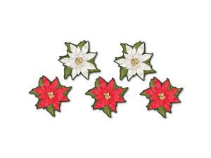Beistle Mini Poinsettia Cutouts 4 1/2" (10 Ct)- Pack of 24 Beistle Mini Poinsettia Cutouts 4 1/2" (10 Ct)- Pack of 24