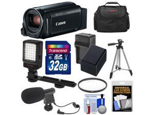 Canon Vixia HF R800 1080p HD Video Camera Camcorder (Black) with 32GB Card + Battery & Charger + Case + Filter + Tripod + LED Light + Microphone Kit Canon Vixia HF R800 1080p HD Video Camera Camcorder (Black) with 32GB Card + Battery & Charger + Case + Filter + Tripod + LED Light + Microphone Kit