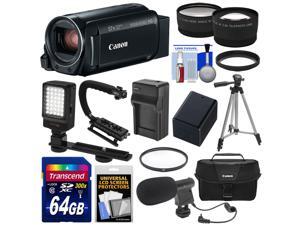 Canon Vixia HF R800 1080p HD Video Camera Camcorder (Black) with 64GB Card + Battery & Charger + Case + Tripod + Stabilizer + LED + Mic + 2 Lens Kit Canon Vixia HF R800 1080p HD Video Camera Camcorder (Black) with 64GB Card + Battery & Charger + Case + Tripod + Stabilizer + LED + Mic + 2 Lens Kit