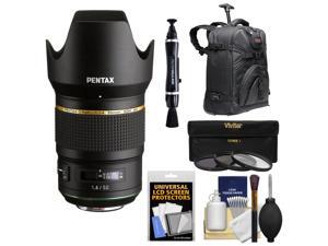 Pentax HD D FA* 50mm f/1.4 SDM AW Lens with Backpack + Filters + Kit Pentax HD D FA* 50mm f/1.4 SDM AW Lens with Backpack + Filters + Kit