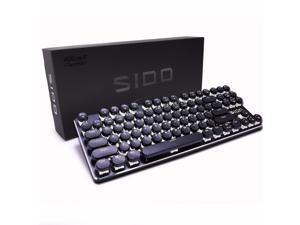 S100 Gaming Mechanical Keyboard 87 Anti-ghosting Blue Switch Backlit LED wired Steampunk Retro Round keycap S100 Gaming Mechanical Keyboard 87 Anti-ghosting Blue Switch Backlit LED wired Steampunk Retro Round keycap