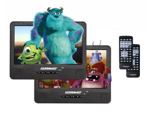 Koramzi Portable 9" Dual Screen Dual DVD Player W Rechargeable Battery/ AC Adapter/ AV In/ USB &SD Card Reader/ Remote Control/ Car Adapter/ IR Transmitter Ready/ USB /Headrest Mounting Kit PDVD-2DVD Koramzi Portable 9" Dual Screen Dual DVD Player W Rechargeable Battery/ AC Adapter/ AV In/ USB &SD Card Reader/ Remote Control/ Car Adapter/ IR Transmitter Ready/ USB /Headrest Mounting Kit PDVD-2DVD