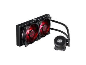 Cooler Master MasterLiquid Lite 240 All-in-one (AIO) CPU Liquid Cooler with "Fire Red" LED MasterFan, 240mm Radiator, Dual Chamber Pump, Intel/AMD Universal Mounting (LGA 2066/AMD AM4 Compatible!) Cooler Master MasterLiquid Lite 240 All-in-one (AIO) CPU Liquid Cooler with "Fire Red" LED MasterFan, 240mm Radiator, Dual Chamber Pump, Intel/AMD Universal Mounting (LGA 2066/AMD AM4 Compatible!)