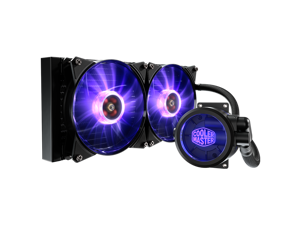 Cooler Master MasterLiquid Pro 280 RGB All-In-One CPU Liquid Cooler with Continuous Jet Impingement Cooling - Wired RGB Manual Controller Included Cooler Master MasterLiquid Pro 280 RGB All-In-One CPU Liquid Cooler with Continuous Jet Impingement Cooling - Wired RGB Manual Controller Included