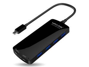 Wavlink USB-C Multi-port Adapter HUB, 6-in-1 Multifunction USB Hub, USB 3.1 Type C Hub with Power Delivery for Charging, 4K HDMI Output, 4 SuperSpeed USB 3.0 Ports Wavlink USB-C Multi-port Adapter HUB, 6-in-1 Multifunction USB Hub, USB 3.1 Type C Hub with Power Delivery for Charging, 4K HDMI Output, 4 SuperSpeed USB 3.0 Ports