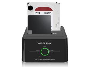 Wavlink 12TB USB 3.0 Dual Bay External Hard Drive Docking Station Duplicator/Clone Functio for 2.5" 3.5" SATA HDD/SSD Hard Drive Enclosure 5Gbps Transmission Rates Offline Clone and One Button Backup Wavlink 12TB USB 3.0 Dual Bay External Hard Drive Docking Station Duplicator/Clone Functio for 2.5" 3.5" SATA HDD/SSD Hard Drive Enclosure 5Gbps Transmission Rates Offline Clone and One Button Backup