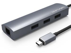 Wavlink Aluminum USB 3.0 Type c HUB USB C to Gigabit Ethernet Adapter Add 3 Ports USB 3.0 Hub Bus w/ 10/100/1000 RJ45 Converter- USB Extender / Accessory - MacBook, ChromeBook Pixel and Many Wavlink Aluminum USB 3.0 Type c HUB USB C to Gigabit Ethernet Adapter Add 3 Ports USB 3.0 Hub Bus w/ 10/100/1000 RJ45 Converter- USB Extender / Accessory - MacBook, ChromeBook Pixel and Many