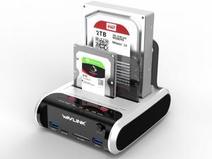 Wavlink USB 3.0 Dual Bay SATA External Hard Drive Docking Station for 2.5 & 3.5 Inch HDD/SSD, Offline Clone / Backup Functions - 2 USB 3.0 Port, 2 fast charging port, SD & Micro SD Card Reader - 336A Wavlink USB 3.0 Dual Bay SATA External Hard Drive Docking Station for 2.5 & 3.5 Inch HDD/SSD, Offline Clone / Backup Functions - 2 USB 3.0 Port, 2 fast charging port, SD & Micro SD Card Reader - 336A