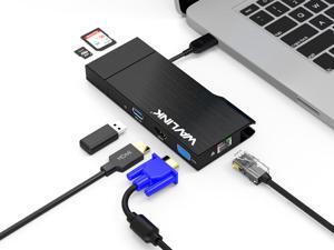 Wavlink USB 3.0 Universal 2K Mini Dock, Dual-Head Graphics and Gigabit Ethernet Adapter, Dual Video Display HDMI & VGA to 2560x1440, 2 x USB 3.0 Port, SD/TF Card Reader, For Windows, Mac Wavlink USB 3.0 Universal 2K Mini Dock, Dual-Head Graphics and Gigabit Ethernet Adapter, Dual Video Display HDMI & VGA to 2560x1440, 2 x USB 3.0 Port, SD/TF Card Reader, For Windows, Mac