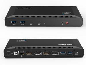 Wavlink USB-C Power delivery Docking Station, 5K/Dual 4K Video Docking Station, 2 X HDMI, 2 x DisplayPort, Gigabit Ethernet, 2 X USB-C Ports, 4 x USB 3.0, 60W PD Charging Dock Wavlink USB-C Power delivery Docking Station, 5K/Dual 4K Video Docking Station, 2 X HDMI, 2 x DisplayPort, Gigabit Ethernet, 2 X USB-C Ports, 4 x USB 3.0, 60W PD Charging Dock