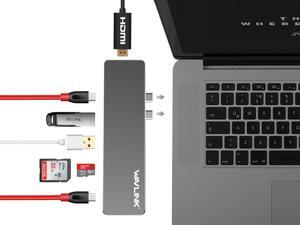 USB-C Docking Station, USB Type-C Multi-Function Hub Adapter for 2016/2017 MacBook Pro 13” and 15” 40Gbps, 4K HDMI Video Output, USB-C, microSD/SD Card Reader, 2x USB 3.0 ( Gray ) USB-C Docking Station, USB Type-C Multi-Function Hub Adapter for 2016/2017 MacBook Pro 13” and 15” 40Gbps, 4K HDMI Video Output, USB-C, microSD/SD Card Reader, 2x USB 3.0 ( Gray )