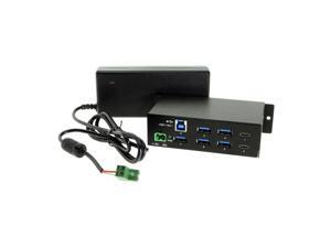 Coolgear USB-C 7 Port Hub with 2 Type-C and 5 USB 3.1 Type-A Ports DIN Rail Mountable Includes Power Adapter Coolgear USB-C 7 Port Hub with 2 Type-C and 5 USB 3.1 Type-A Ports DIN Rail Mountable Includes Power Adapter