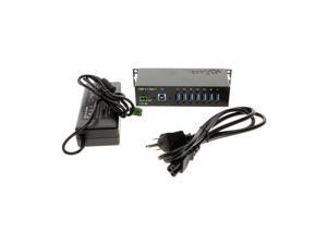 Coolgear USB 3.0 7-Port Industrial Hub Metal Case Din-Rail GL Chip 12 Volt 5amp Power Supply Included Coolgear USB 3.0 7-Port Industrial Hub Metal Case Din-Rail GL Chip 12 Volt 5amp Power Supply Included
