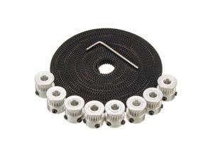 Aluminium 20 Teeth GT2 Pulley 5M 2GT Timing Belt For 3D Printer RepRap Prusa Aluminium 20 Teeth GT2 Pulley 5M 2GT Timing Belt For 3D Printer RepRap Prusa