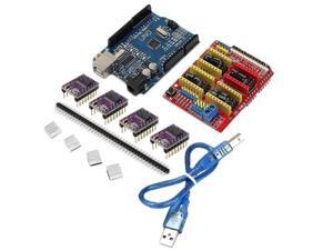 CNC Shield + UNO R3 Board + 4 X DRV8825 Driver Kit For Arduino 3D Printer CNC Shield + UNO R3 Board + 4 X DRV8825 Driver Kit For Arduino 3D Printer