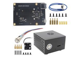 Raspberry Pi X850 V3.1 mSATA SSD Storage Board + Metal Case with Cooling Fan Kit for Raspberry Pi 3B+/3B/2B/B+ Raspberry Pi X850 V3.1 mSATA SSD Storage Board + Metal Case with Cooling Fan Kit for Raspberry Pi 3B+/3B/2B/B+