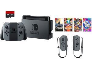 Nintendo Switch 7 items Bundle:Nintendo Switch 32GB Console Gray Joy-con,64GB Micro SD Card and Nintendo Controllers Gray,4 Game Disc1-2-Switch Just Dance2017 The Legend of Zelda Super Bomberman R Nintendo Switch 7 items Bundle:Nintendo Switch 32GB Console Gray Joy-con,64GB Micro SD Card and Nintendo Controllers Gray,4 Game Disc1-2-Switch Just Dance2017 The Legend of Zelda Super Bomberman R