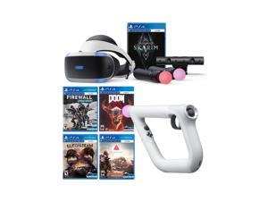 Playstation VR Aim Controller Enhanced FPS Games Deluxe Bundle: PSVR Aim Controller, Skyrim VR Bundle, Firewall Zero Hour, Doom VFR, Bravo Team, and Farpoint Playstation VR Aim Controller Enhanced FPS Games Deluxe Bundle: PSVR Aim Controller, Skyrim VR Bundle, Firewall Zero Hour, Doom VFR, Bravo Team, and Farpoint