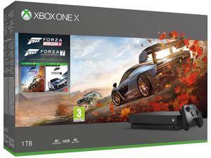 Xbox One X 4K HDR Enhanced Forza Horizon 4 Bonus Bundle: Forza Horizon 4, Forza Motorsport 7, Xbox One X 1TB Console - Black Xbox One X 4K HDR Enhanced Forza Horizon 4 Bonus Bundle: Forza Horizon 4, Forza Motorsport 7, Xbox One X 1TB Console - Black