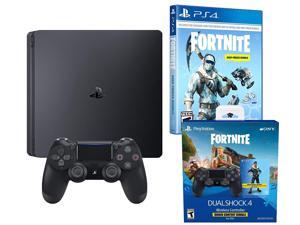 Playstation 4 Battle Royale Fortnite Frostbite and Royale Bomber Skin Bundle: 1500 V-Bucks, Two Dualshock 4 Wireless Controllers, 1TB PlayStation 4 Slim Console, Royale Bomber and Frostbite Skin Set Playstation 4 Battle Royale Fortnite Frostbite and Royale Bomber Skin Bundle: 1500 V-Bucks, Two Dualshock 4 Wireless Controllers, 1TB PlayStation 4 Slim Console, Royale Bomber and Frostbite Skin Set