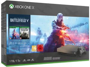 Xbox One X 1TB Gold Rush Special Edition console Battlefield V Bundle Xbox One X 1TB Gold Rush Special Edition console Battlefield V Bundle