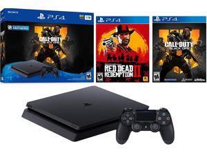 Playstation 4 Call of Duty Black Ops 4 PS4 Slim RDR2 Bundle: Call of Duty Black Ops 4, Red Dead Redemption 2 and Playstation PS4 Slim 1TB HDR Gaming Console with Dualshock 4 Wireless Controller Playstation 4 Call of Duty Black Ops 4 PS4 Slim RDR2 Bundle: Call of Duty Black Ops 4, Red Dead Redemption 2 and Playstation PS4 Slim 1TB HDR Gaming Console with Dualshock 4 Wireless Controller