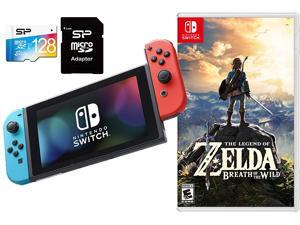 Nintendo Switch Zelda The Legend of Zelda Breath of Wild Bundle: 32GB Nintendo Switch Console with Neon Red and Blue Joy-Con, 128GB SD Card w/ Card Reader, and The Legend of Zelda: Breath of The Wild Nintendo Switch Zelda The Legend of Zelda Breath of Wild Bundle: 32GB Nintendo Switch Console with Neon Red and Blue Joy-Con, 128GB SD Card w/ Card Reader, and The Legend of Zelda: Breath of The Wild