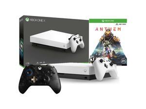 Xbox One X 1TB Anthem Limited White Bundle with Extra Controller - PUBG Limited Xbox One X 1TB Anthem Limited White Bundle with Extra Controller - PUBG Limited