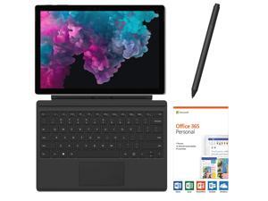 Microsoft Surface Pro 6 2 in 1 PC Tablet 12.3" (2736x1284) Touchscreen, i5-8250U, 8GB RAM, 128GB SSD w/Type Cover, Surface Pen, Office 365, Backlit, WebCam, Fanless, Win 10 - Black Microsoft Surface Pro 6 2 in 1 PC Tablet 12.3" (2736x1284) Touchscreen, i5-8250U, 8GB RAM, 128GB SSD w/Type Cover, Surface Pen, Office 365, Backlit, WebCam, Fanless, Win 10 - Black