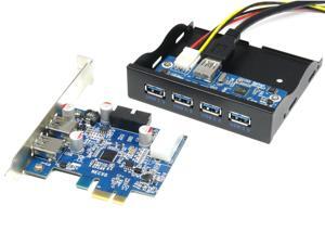4-Port USB 3.0 Front Panel 3.5" Expansion Drive Bay with 20-Pin Bracket Cable & PCI-e Express USB 3.0 Adapter Card with 19/20 Pin Connector NEC Chipset Hi-Speed 5Gbps 4-Port USB 3.0 Front Panel 3.5" Expansion Drive Bay with 20-Pin Bracket Cable & PCI-e Express USB 3.0 Adapter Card with 19/20 Pin Connector NEC Chipset Hi-Speed 5Gbps