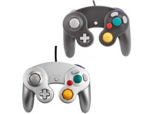 Black & Silver Lot 2 Wired Controller Game Pad for Ninetndo Gamecube GC WII Black & Silver Lot 2 Wired Controller Game Pad for Ninetndo Gamecube GC WII