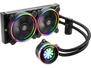 Enermax Liqfusion ELC-LF240-RGB RGB 240mm AIO Liquid CPU Cooler with Patented Flow Indicator Design, Intel/ AMD (ELC-LF240-RGB) Enermax Liqfusion ELC-LF240-RGB RGB 240mm AIO Liquid CPU Cooler with Patented Flow Indicator Design, Intel/ AMD (ELC-LF240-RGB)