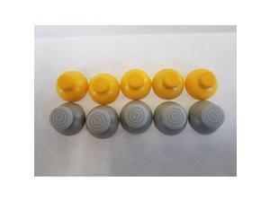 10 Joystick Analog Stick Caps Covers 5 Left Grey And 5 Right Yellow Replacement Parts For Nintendo GameCube Controller 10 Joystick Analog Stick Caps Covers 5 Left Grey And 5 Right Yellow Replacement Parts For Nintendo GameCube Controller