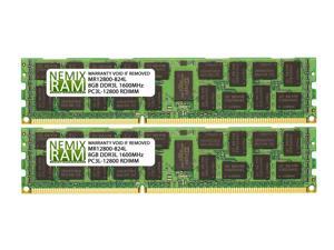 16GB (2 x 8GB) DDR3 1600 (PC3 12800) 2Rx4 240-Pin 1.35V ECC RDIMM Registered Memory by NEMIX RAM 16GB (2 x 8GB) DDR3 1600 (PC3 12800) 2Rx4 240-Pin 1.35V ECC RDIMM Registered Memory by NEMIX RAM