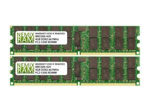 NEMIX RAM 8GB 2x4GB DDR2-667 PC2-5300 2Rx4 ECC Registered Memory NEMIX RAM 8GB 2x4GB DDR2-667 PC2-5300 2Rx4 ECC Registered Memory