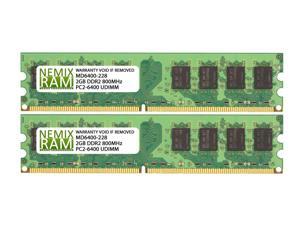 4GB (2x2GB) DDR2 800 (PC2 6400) Desktop Memory Module 4GB (2x2GB) DDR2 800 (PC2 6400) Desktop Memory Module