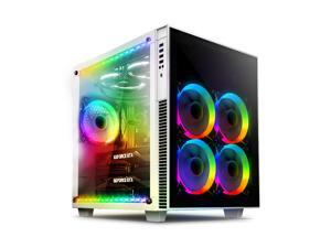 anidees AI Crystal Cube V3 Dual Chamber Tempered Glass EATX /ATX PC Gaming Case with 5 RGB Fans / 2 LED Strips AR3 version - White AI-CL-Cube-W-AR3 anidees AI Crystal Cube V3 Dual Chamber Tempered Glass EATX /ATX PC Gaming Case with 5 RGB Fans / 2 LED Strips AR3 version - White AI-CL-Cube-W-AR3