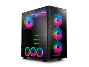anidees AI Crystal M Middle Tower Tempered Glass CEB-ATX/ATX PC Gaming Case Support 360/240 Radiator, Includes 4 x 120 PWM RGB Fans - Black AI-CL-M (PC Case ONLY) anidees AI Crystal M Middle Tower Tempered Glass CEB-ATX/ATX PC Gaming Case Support 360/240 Radiator, Includes 4 x 120 PWM RGB Fans - Black AI-CL-M (PC Case ONLY)
