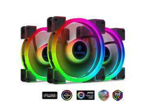 anidees AI Aureola Duo 140mm 3pcs RGB PWM Fan Compatible with ASUS Aura SYNC/MSI Mystic/GIGABYTE Fusion MB with 5V 3pins RGB Header, for case Fan, Cooler Fan, with Remote(AI-AR-DUO14) anidees AI Aureola Duo 140mm 3pcs RGB PWM Fan Compatible with ASUS Aura SYNC/MSI Mystic/GIGABYTE Fusion MB with 5V 3pins RGB Header, for case Fan, Cooler Fan, with Remote(AI-AR-DUO14)