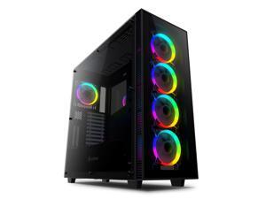 anidees AI Crystal XL AR V3 Tempered Glass Full Tower ATX Case with 5 RGB Fans and 2 LED Light strip - Black anidees AI Crystal XL AR V3 Tempered Glass Full Tower ATX Case with 5 RGB Fans and 2 LED Light strip - Black